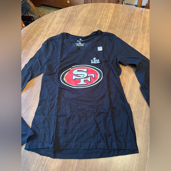 Fanatics San Francisco 49ers Garoppolo V Neck Long Sleeve Tee Size Medium - Picture 2 of 6